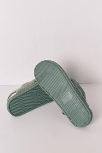 Домашні капці-сабо з хутром