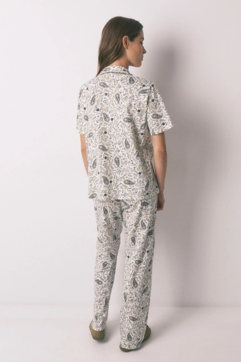 Піжама з бавовни з принтом пейслі