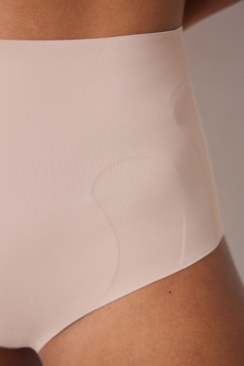 Бежеві коригуючі трусики з високою посадкою та ефектом push-up