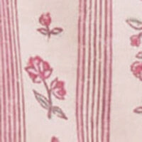 Длинная классическая хлопковая пижама с цветочным принтом