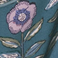 Довга класична піжама з квітковим принтом