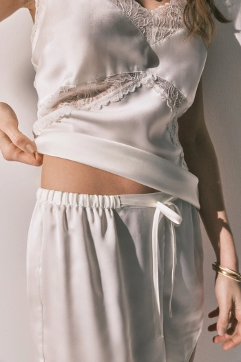 Коротка піжама із сатину