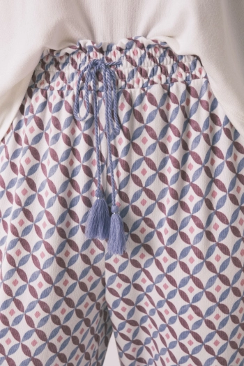 Длинные широкие брюки из мягкого трикотажа