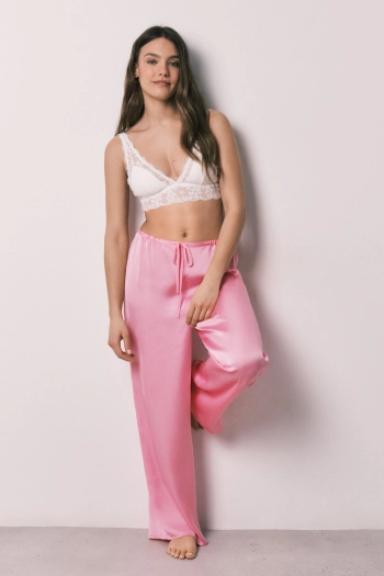 Білий бюстгальтер-бралетт халтер із мереживом