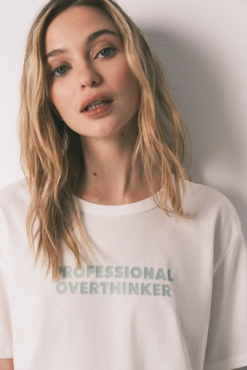 Довга бавовняна піжама з принтом у смужку