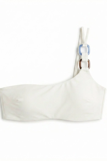 Бикини топ асимметричный белый