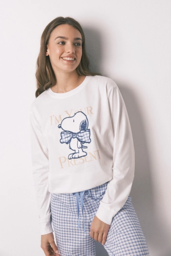 Длинная хлопковая пижама Snoopy