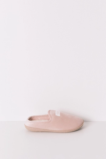 Рожеві велюрові капці