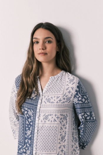 Рубашка-туника с принтом