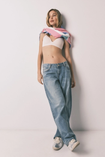 Треугольный бюстгальтер с наполнителем, розовый