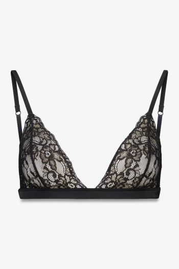 NATURAL Треугольный бюстгальтер из блестящего кружева