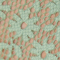 Класичні зелені трусики з квітковим мереживом