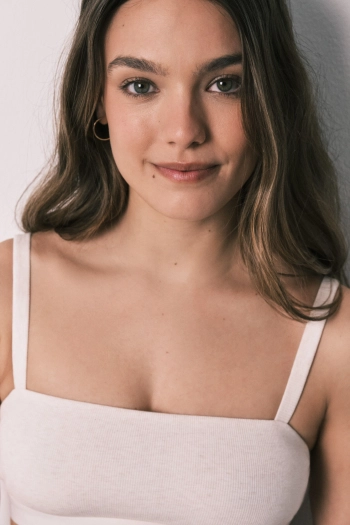 Бежевый хлопковый бюстгальтер-топ в рубчик