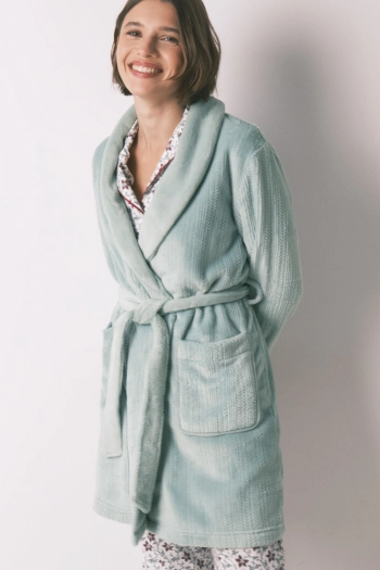 Флісовий халат-міді