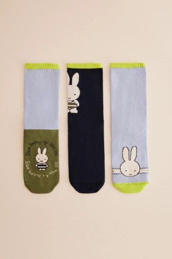 Набор из 3 пар длинных хлопковых носков Miffy