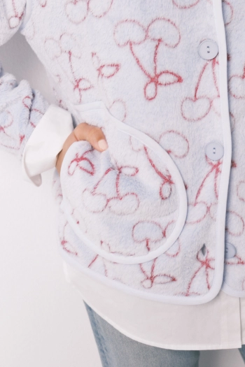 Флісовий халат з жакардовим ворсом