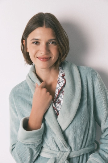 Флісовий халат-міді