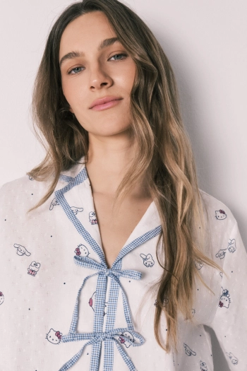 Довга піжама сорочкового типу з бавовни Hello Kitty