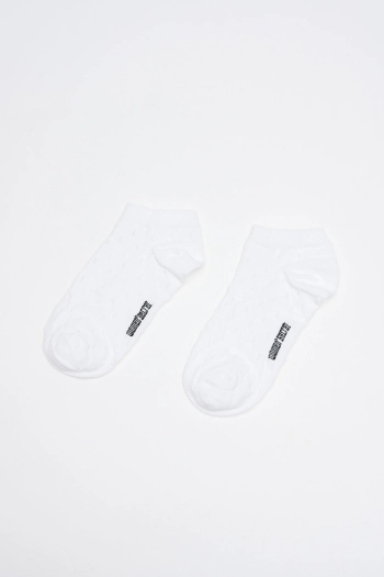 Короткие носки из хлопка белого цвета