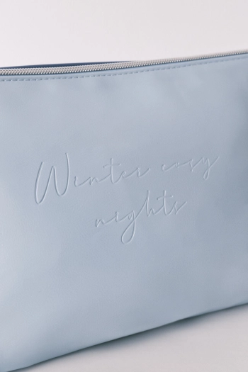 Середня подвійна косметичка зі штучної шкіри