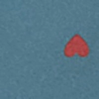 Середня зелена нейлонова косметичка з принтом у вигляді сердець