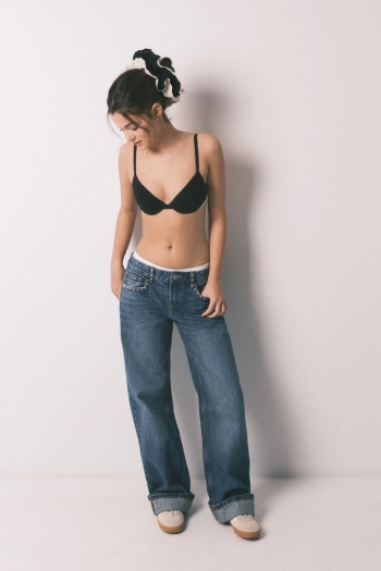 Чорний бюстгальтер push-up із бавовни