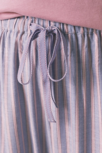 Длинные фланелевые брюки в разноцветную полоску