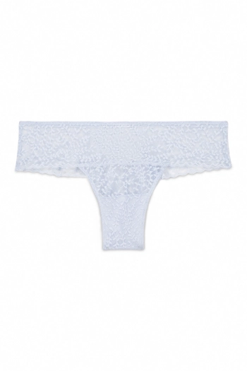 Широкі блакитні мереживні трусики-бразиліана