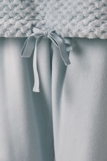 Зелена флісова піжама з орнаментом