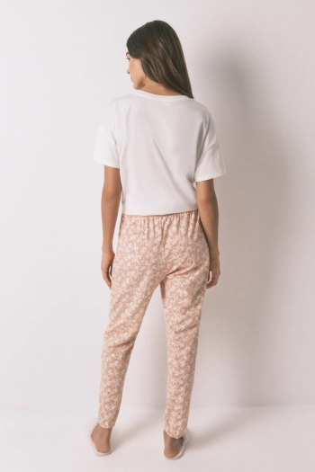 Хлопковые штаны с цветочным принтом