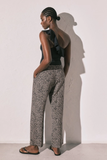 Легкі штани з анімалістичним принтом