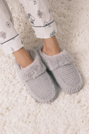 Хутряні капці Snoopy з анімалістичним принтом