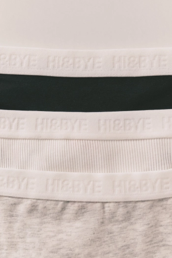 Набор из 3 трусиков-стрингов: черные, белые и серые