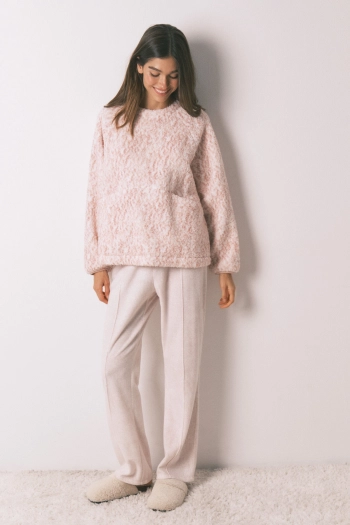 Рожева піжама з м'якого флісу
