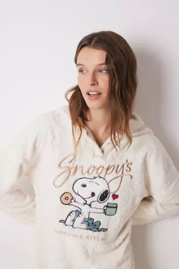 Коротка флісова нічна сорочка Snoopy