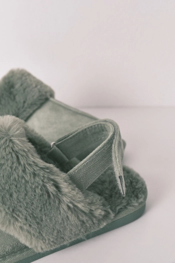 Домашні капці-сабо з хутром