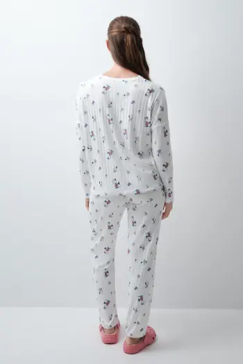 Белая длинная пижама Snoopy
