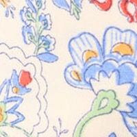 Штани-капрі з віскози з різнокольоровим квітковим принтом