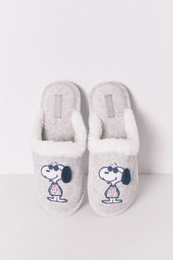 Темно-сірі капці Snoopy