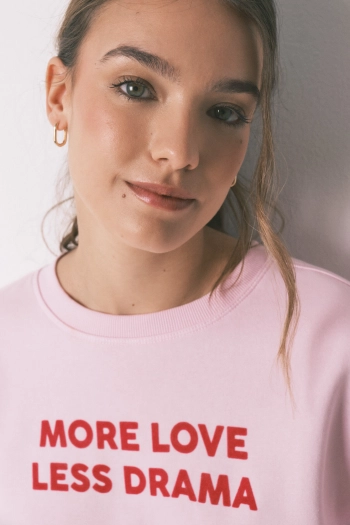 рожевий світшот із бавовни