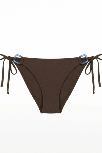 Плавки бикини классические на завязках коричневые