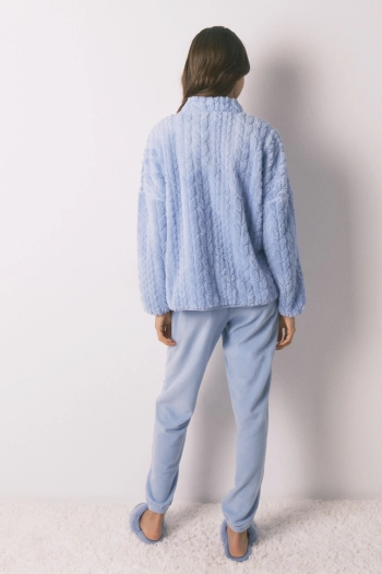 Длинная флисовая пижама SmileyWorld® с высоким воротником