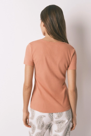 Бавовняна футболка в рубчик