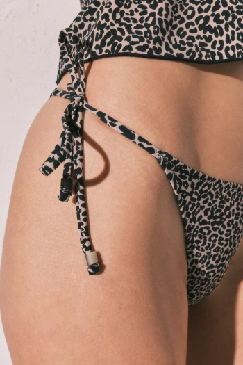 Трусики бікіні бразиліана з леопардовим принтом