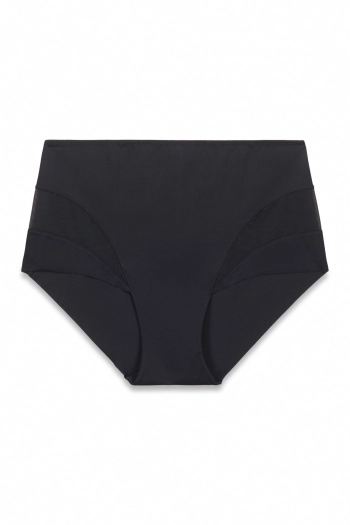 Чорні коригувальні трусики з високою посадкою