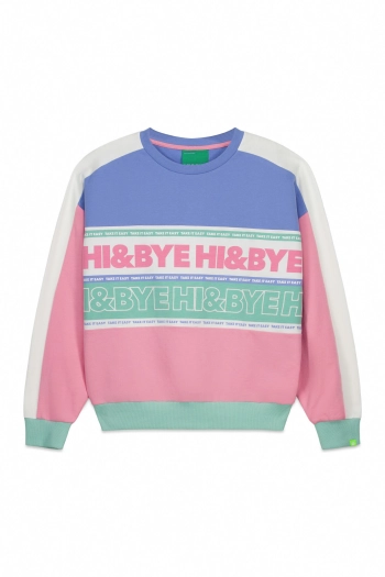 Свитшот из хлопкового флиса color block