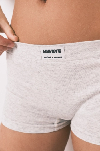 Бесшовные трусы-боксеры серого цвета