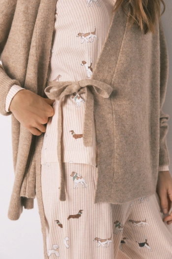 Однотонний кардиган з трикотажної тканини