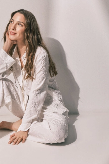 Довга піжама-сорочка із сатину