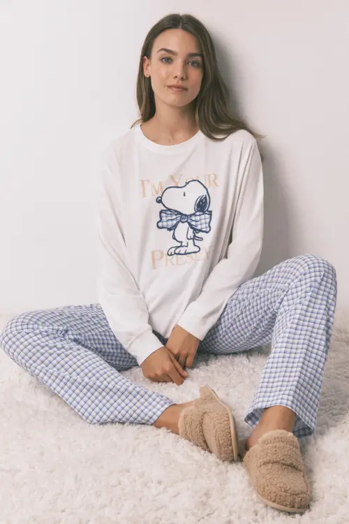 Длинная хлопковая пижама Snoopy